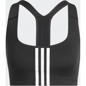 Adidas Women's Three Stripe Medium Impact Sports Bra Black/White S 8-10