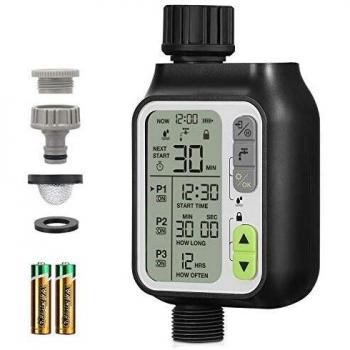 Programador Riego Jardin Temporizador Automatico Aspersor Temporizadores el más Nuevo Versión Función del Sensor de Agua de Lluvia