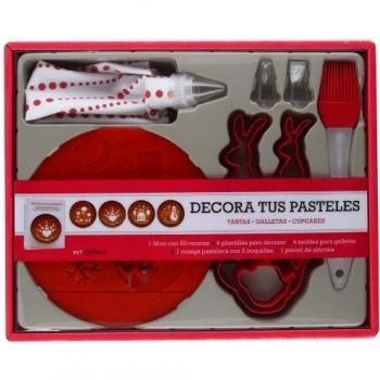 Kit Decora tus pasteles: 60 deliciosas recetas de tartas, galletas y cupcakes