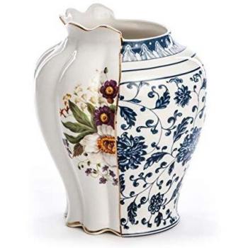 Vaso Híbrido Melania 26 cm - Porcelana Multicolor con Diseño Moderno