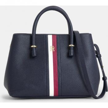 Bolso de mano Tommy Hilfiger en azul con cinta distintiva y cremallera