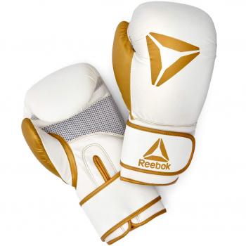 Reebok Guantes de Boxeo - Oro/Blanco, 12 oz