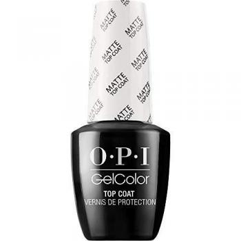OPI GelColor Matte Top Coat 15ml - Acabado mate para uñas de larga duración