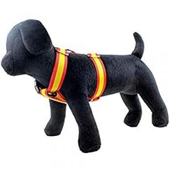 Arppe 196132520561 - Arnes para Perros Nylon Bandera, Rojo/Amarillo
