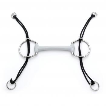 Beris Gebiss Aufziehtrense Zungenbogenstange Soft - Bocado Pelhams para Caballo, Color Gris, Talla DE: 140mm