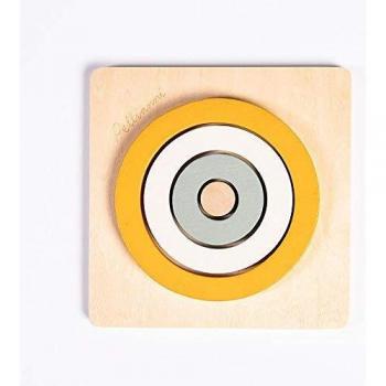 Puzzle redondo mostaza 3 piezas