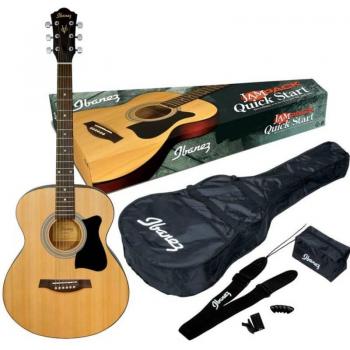 Ibanez Jampack IJVC50 Grand Concert Acoustic Guitar Package, Natural