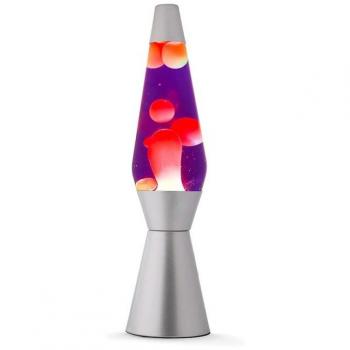 Lámpara de Lava iTotal 36 cm Base Plateada Líquido Violeta y Cera Amarilla