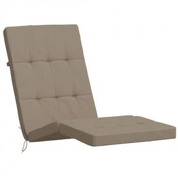 Cojines para tumbona 2 uds tela Oxford gris taupe