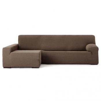 Funda para chaise longue de brazo largo izquierdo Eysa JAZ Marrón 180 x 120 x 360 cm