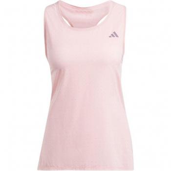 Camiseta técnica de tirantes adidas Adizero para mujer en color rosa