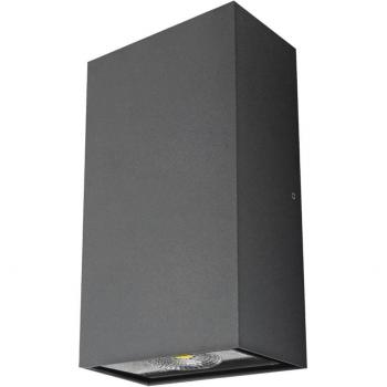 Aplique LED Luxe Rectangular Exterior IP54 6W 6400K Matel Gris