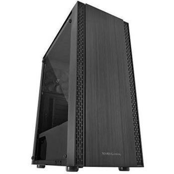 MARSGAMING MCN, Caja Gaming ATX, Ventana Lateral + Rejilla Frontal, Negro