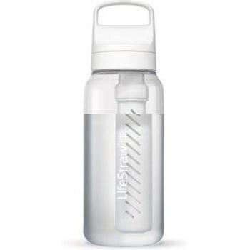 LifeStraw Go Series 1 L Water Bottle w/Filter, Clear, 1 Liter, LGV41LCLWW