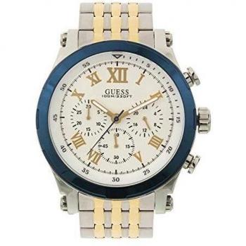 Guess Anchor Mens Sport Chronograph Silver Round W1104G1