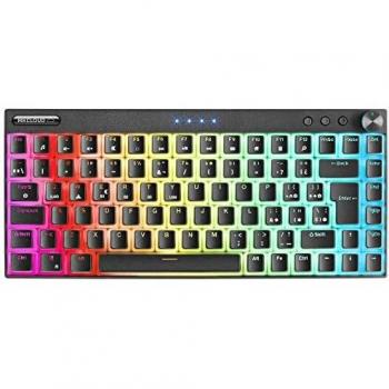 Mars Gaming MKCLOUD, Teclado Mecánico Inalámbrico RGB Negro, Ultra-compacto 75%, Switch Outemu SQ PRO Rojo, Idioma Español+US