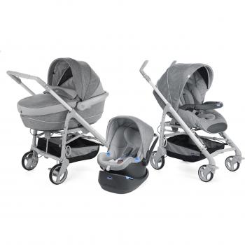 Chicco Trio LOVEmotion - Sistema de paseo y viaje 3 en 1, grupo 0+, color vaquero