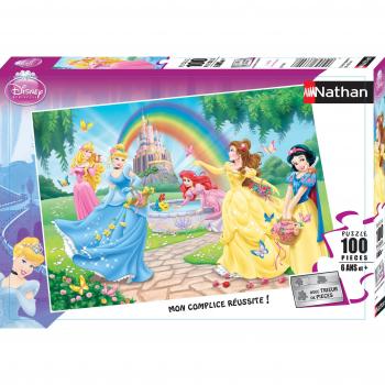 Puzzle Disney Princesas - El Jardín de las Princesas - 100 Piezas - Nathan - A partir de 6 años