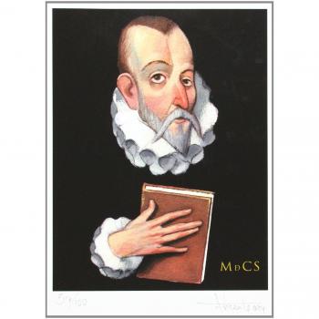 Ilustración De Miguel De Cervantes. Coloquio De Los Perros