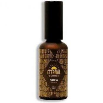 AOKlabs Maisha Glitter Oil - Aceite iluminador corporal con destellos dorados para un brillo radiante en cara, cuerpo y cabello