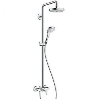 Hansgrohe 27255400 Croma Select S 180 columna de ducha, 4 tipos de chorro, blanco/cromo