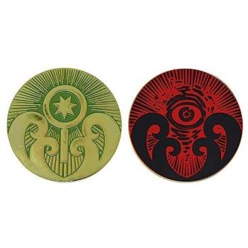Moneda Coleccionable Limitada de Pistas y Doom de Arkham Horror