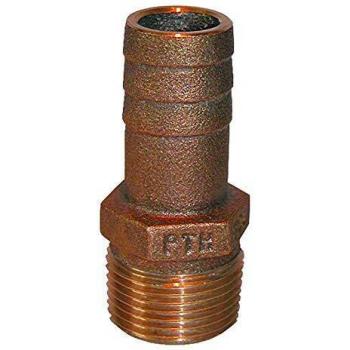 Groco 2 Inch NPT x 2 Inch ID Bronze Pipe to Hose Straight Fitting