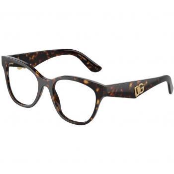 Dolce & Gabbana DG3371F Asian Fit 502 Women’s Eyeglasses Tortoiseshell Size 53 (Frame Only) - Blue Light Block Available