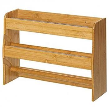 Soporte de Pared para 3 Rollos de Cocina en Madera de Bambú, Porta Servilletas y Papel Aluminio
