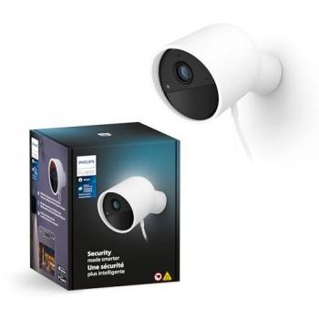 Cámara de Seguridad Philips Hue Secure Fija FullHD Blanca para Interior y Exterior