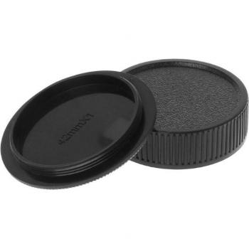 Capuchón trasero de lente M42 42mm con protección anti-polvo y tornillo de montaje negro 54DB