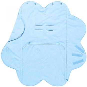 Wallaboo Fleur - Manta para bebé muy práctica y ultra suave, 85 x 85 cm, 100% algodón, color azul
