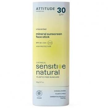 Attitude Sunly Sunscreen Face Stick SPF30 for Sensitive Skin 20 g