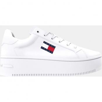 Tommy Jeans Women's White Leather Sneakers, Size 11 US / Size 41 EU