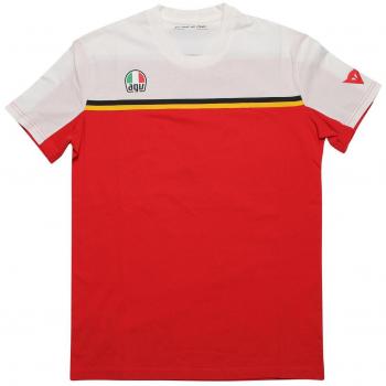 Dainese Camiseta, Blanco/Rojo, Talla XXL