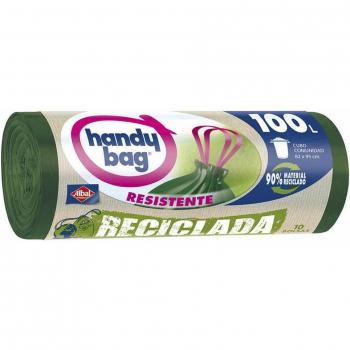 Albal Handy Bag Reciclada Bolsa Basura Resistente 100 Litros 10 U