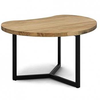 Mesa Auxiliar Bolton 80x52x45cm Eco Negra en Madera de Pino Maciza Acabado Vintage Estilo Industrial