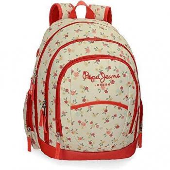 Pepe Jeans Joseline Mochila Doble Compartimento Adaptable a Carro Multicolor 34x44x16 cms Poliéster 23.94L