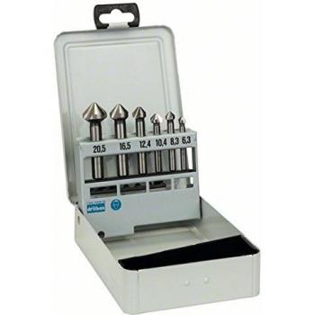 Bosch 2 608 597 527 - Set de 6 avellanadores cónicos - 45; 63 mm / 5-10 mm / 6,3; 8,3; 10,4; 12,4; 16,5; 20,5 mm