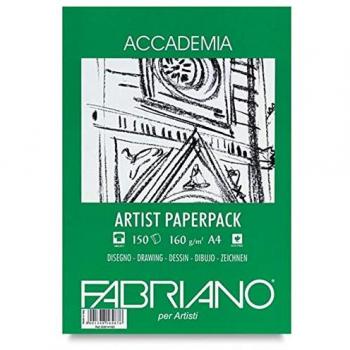 Papel de Dibujo Fabriano Accademia - 160 g/m² - A4 - 150 Hojas - Certificado FSC