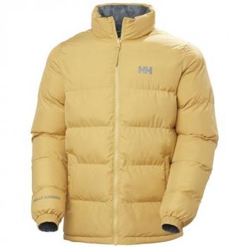 Chaqueta Helly Hansen Yu 23 Reversible Puffer para hombre, amarilla y verde ártico, tamaño L, acolchada, aislante de invierno, resistente al agua, ligera y elegante