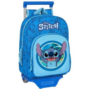 Mochila Escolar con Carro Safta 185+705 Stitch 26x34x11cm