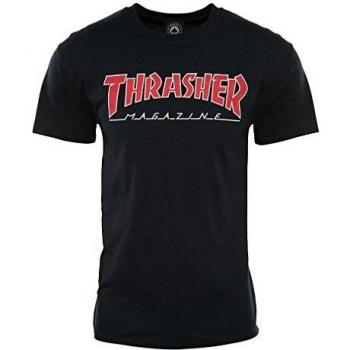 Thrasher Unisex Black/Red Short Sleeve Crew Neck T-Shirt Size L