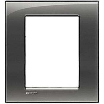 Placa embellecedora Bticino Livinglight Fumé 3+3 módulos LNA4826KF