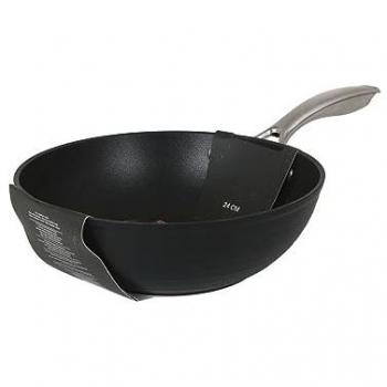 Quttin - SARTÉN WOK 24CM ALUMINIO FORJADO FULL INDUCCIÓN COLECCIÓN SPIRAL (APTA PARA TODAS LAS COCINAS) - Sartén Wok Resistente y Dur