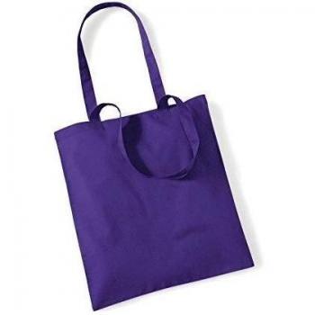 Westford Mill 100% Algodón Bolso para Vida - Señoras Compras Reutilizable Bolso - Púrpura