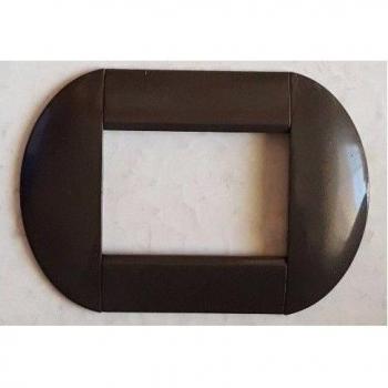 Placa Compatible Living International Bticino Negra 4 Foros