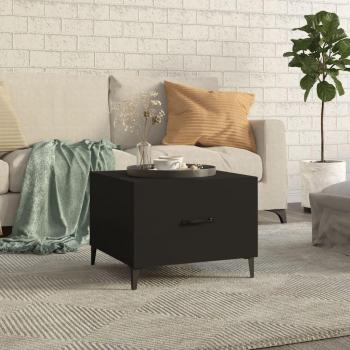 Mesa de salón mesa de centro con patas de metal negro 50x50x40 cm