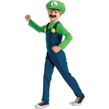 Disfraz Infantil Luigi Super Mario, Talla 4-6 Años, Incluye Mono y Gorra de Disguise