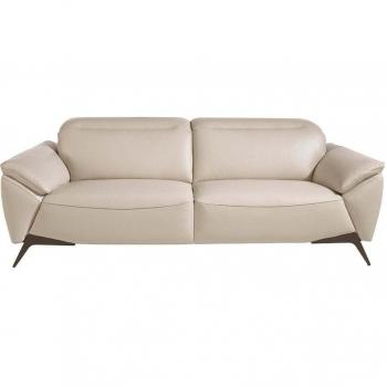 Sofá 3 Plazas Piel Vacuno Gris Taupé Angel Cerdá - 223 x 107 x 78/102 cm